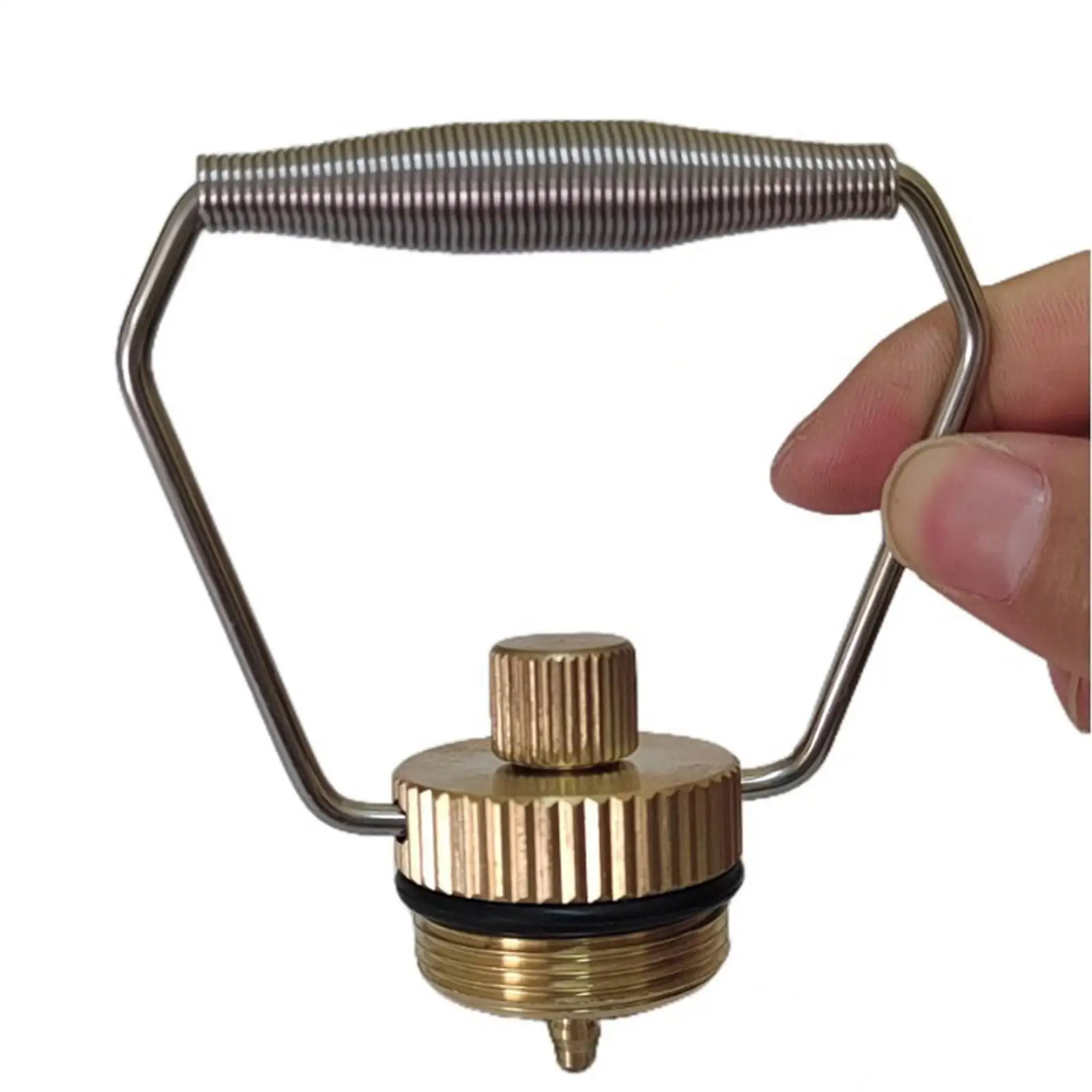 

Portable Gas Cylinder Empty Refillable Fuel Container Round Stainless Steel Bottle for Outdoor Camping Stove Use