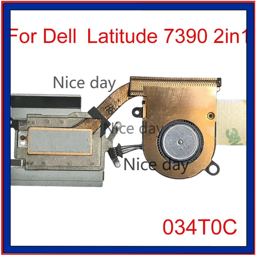 Laptop CPU Cooling Fan With Heatsink For Dell Latitude 7390 2in1 034T0C