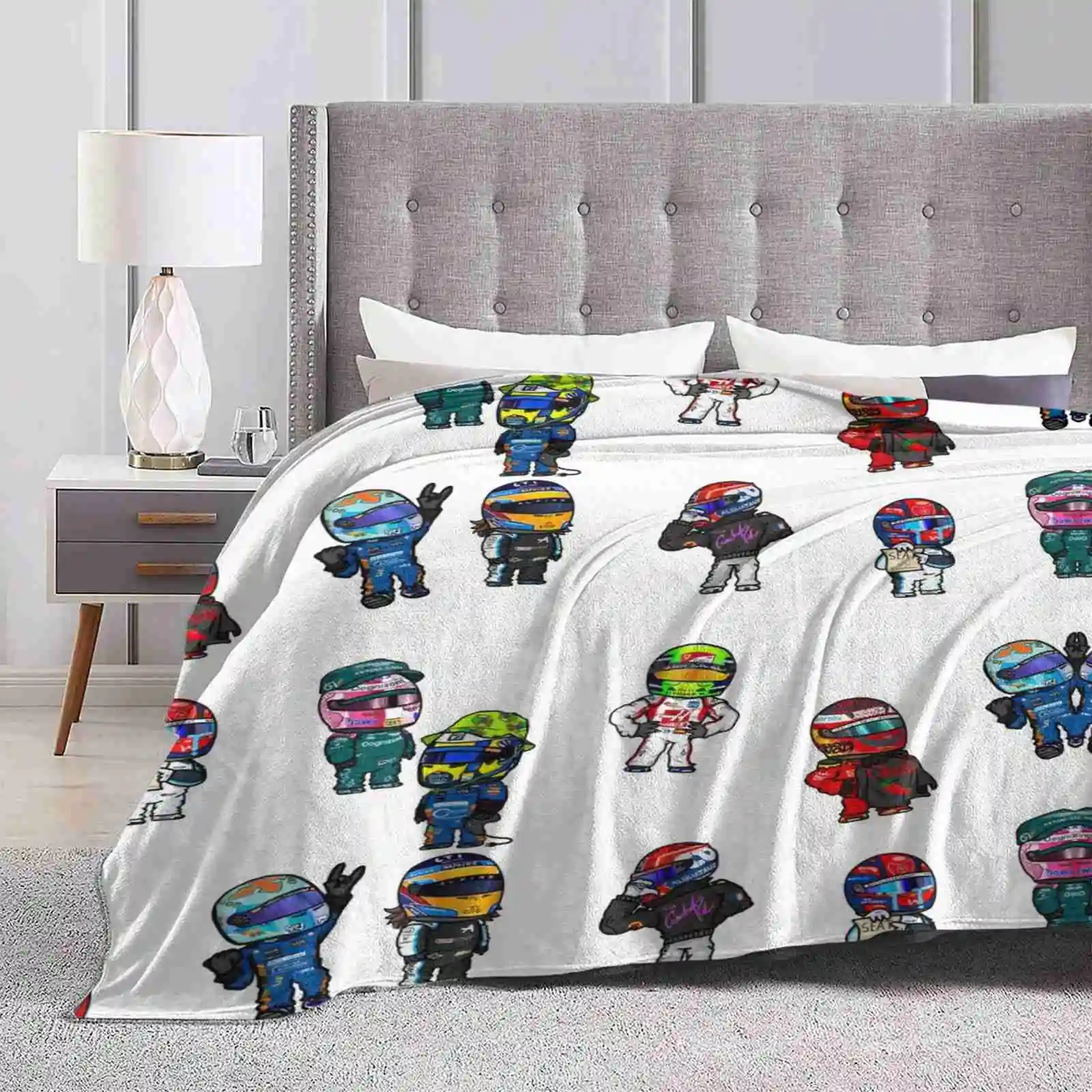 Mini Drivers Series 2 Pack Super Warm Soft Blankets Throw On Sofa/Bed/Travel Formuladank Meme Funny Cute Norris Alonso Gasly 10