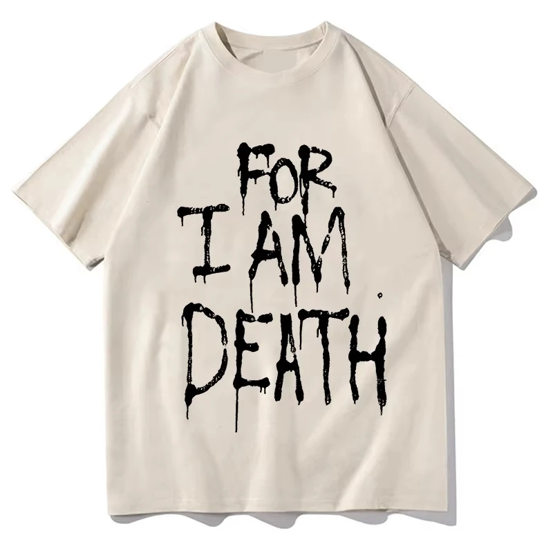 2025 The Pretty Reckless For I Am Death Camisetas para hombre y mujer, ropa de algodón de manga corta, camisetas de gran tamaño, top Vintage de moda