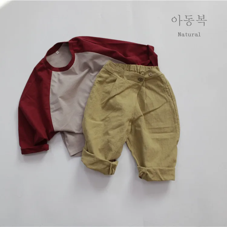 New Spring Children T-shirts Korean Style Loose Bat Sleeve Tops Toddlers Kids Casual Tees
