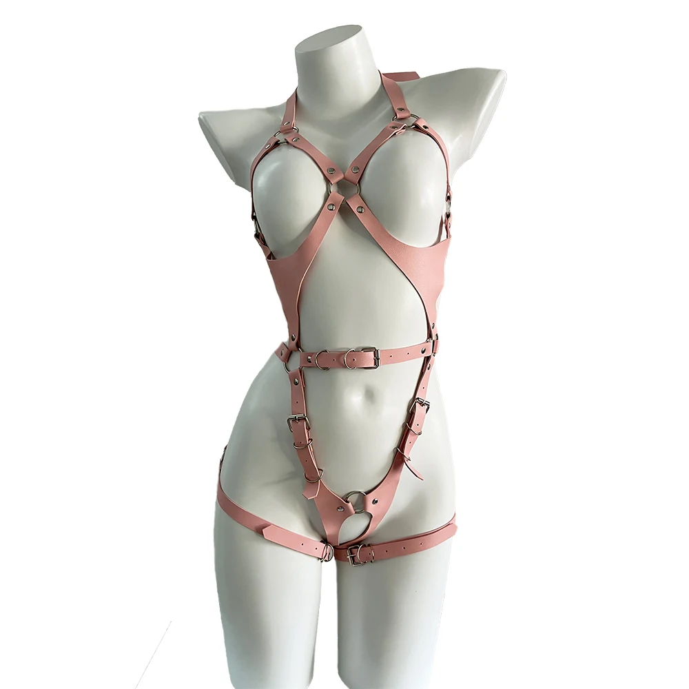 Sexy Body Harness Belt Set Tights Women Bdsm Leather Lingerie Fetish Clothing Underwear Harness Bondage Sex Toy Accessories