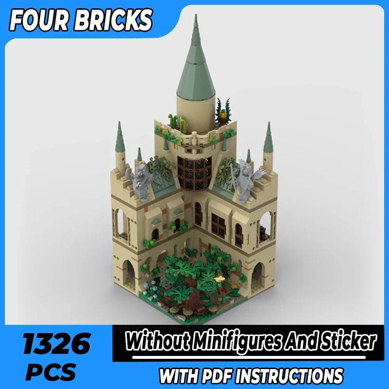 

School Movie Model Moc Building Bricks Transmutation Courtyard Technology Modular Blocks Gifts Christmas Toys DIY Sets Assembly