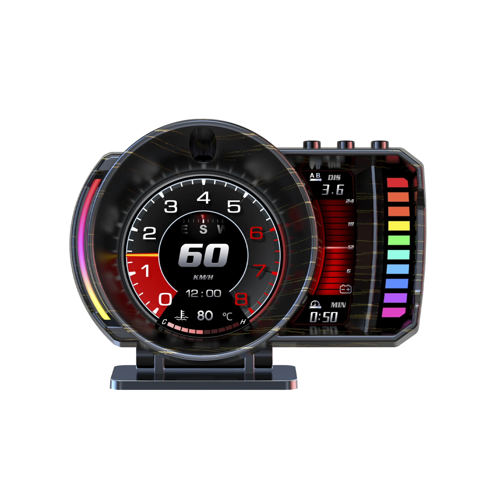 P28 Car GPS Speed Meter RPM For HUD OBD Head-up Display Water Temperature Fatigue Reminder Voltage Car Electronic Accessories