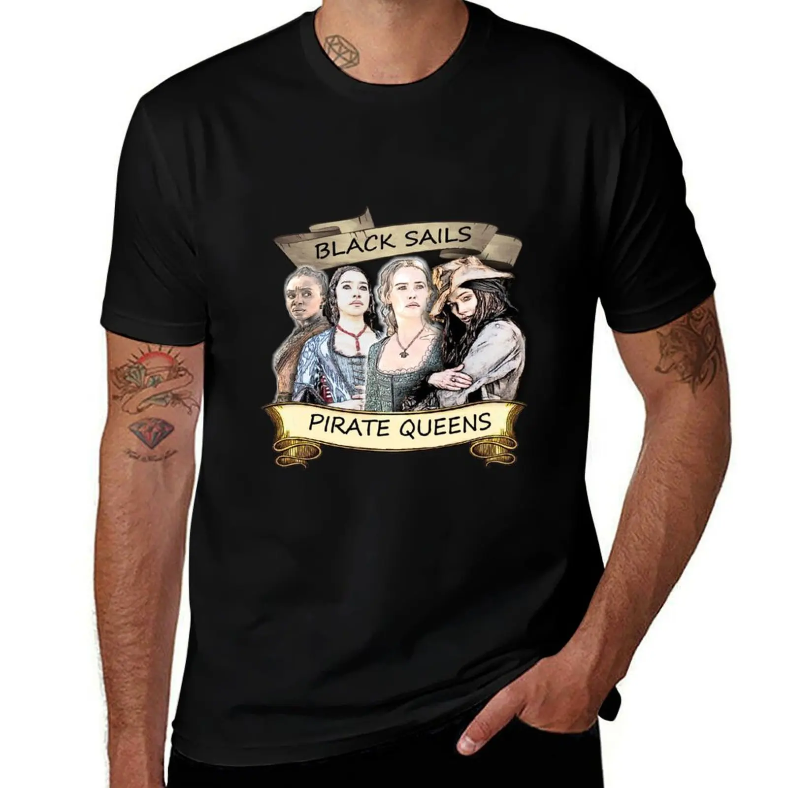 Pirate Queens of Black Sails T-Shirt Soft Basic Cotton Short Sleeve Tee T-Shirt