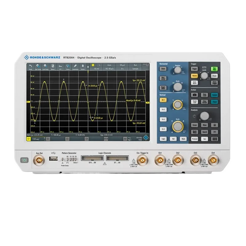 RS Rohde Schwarz RTB2000 High Precision Digital Oscilloscope Dual Channel 2.5 GSa/s Sampling Rate 10 Bit Resolution Capacitive