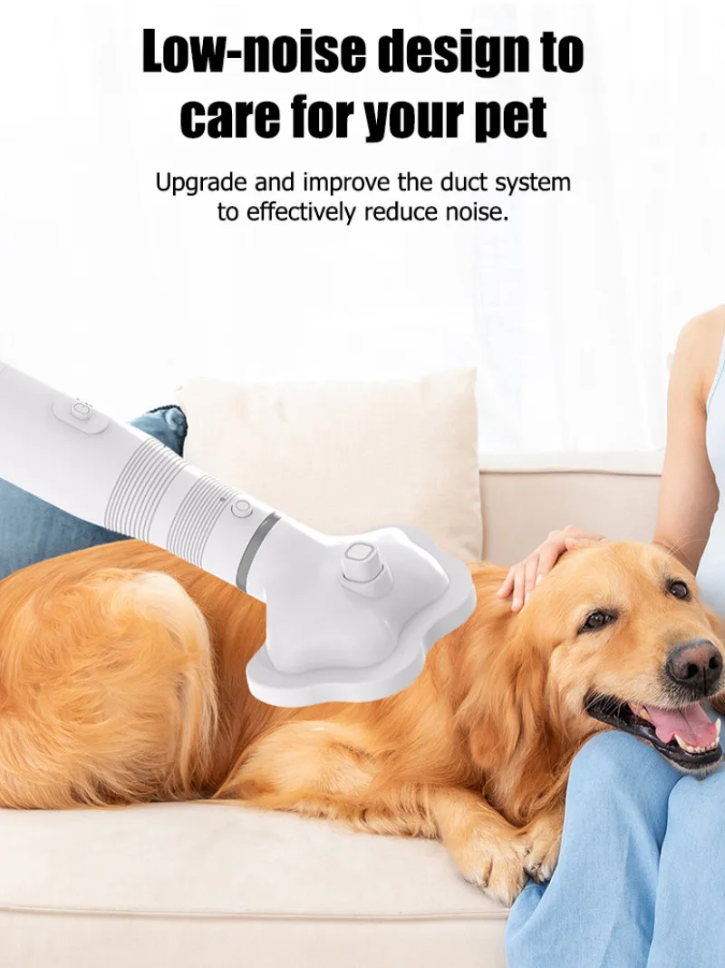 3-in-1 pet grooming and combing hair dryer hot air cleaning all-in-one blow-drying comb one-button hair removal pet comb