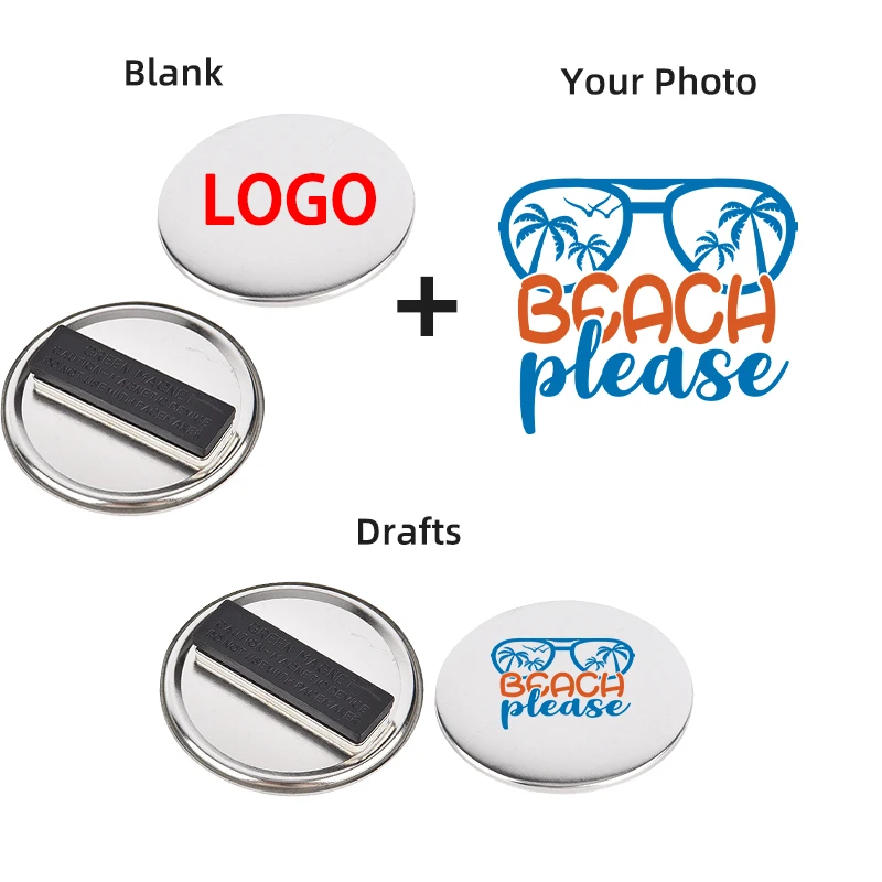 

Personalized Magnetic Badge Brooch, Cosplay Accessories for Clothing, Backpack Decoration Gifts, 58mm, 100Pcs, a Lot