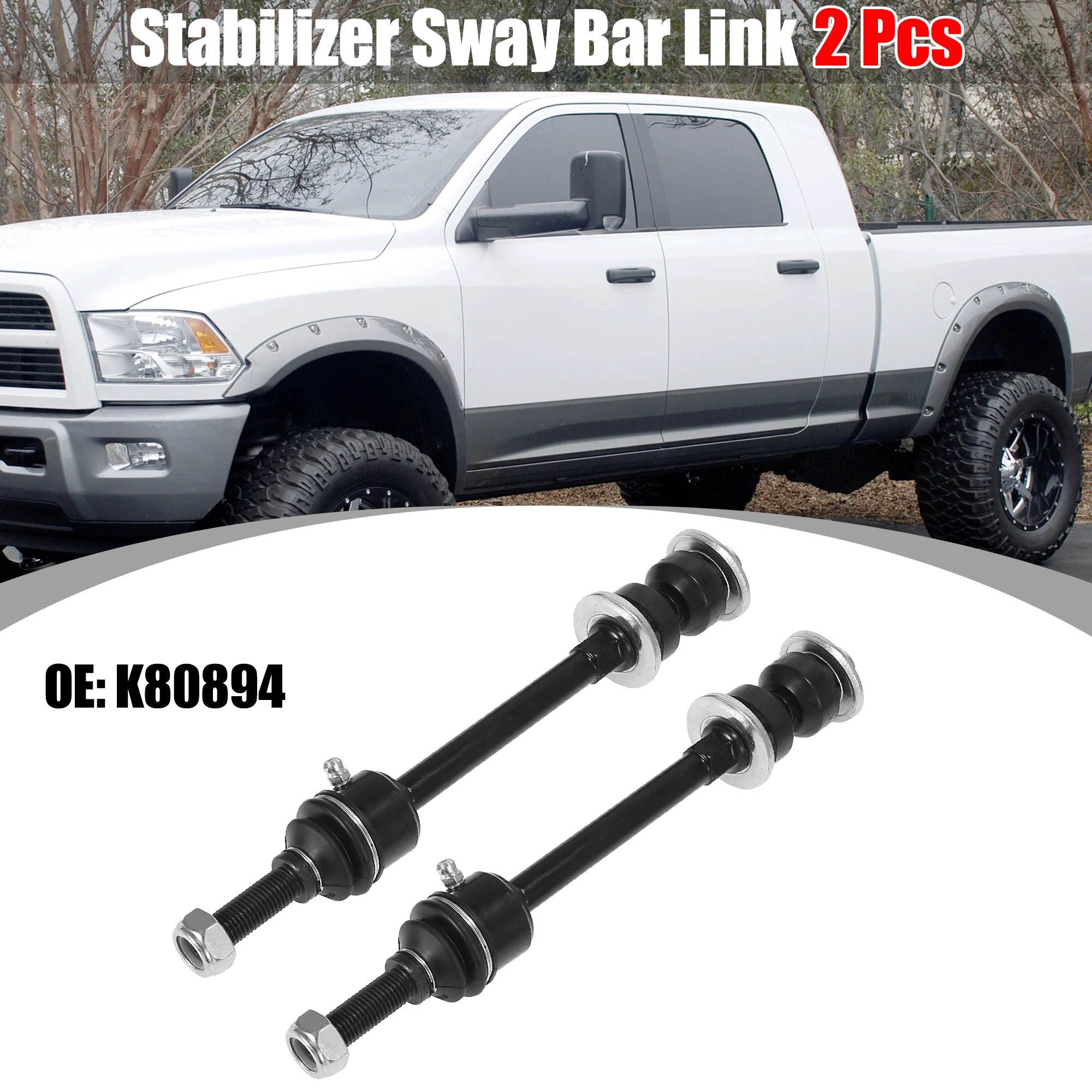 UXCELL 5 Lug 2 Set Front Stabilizer Sway Bar End Link for Dodge for RAM 1500 2500 3500