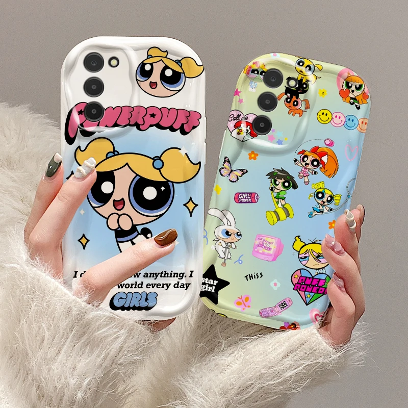 The P-Powerpuffs Girls Cartoon Cute For Samsung S24 S23 S21 S20 Ultra Plus FE A73 A72 A71 A51 A31 A05S A05 A04 5G Wave Oil Soft