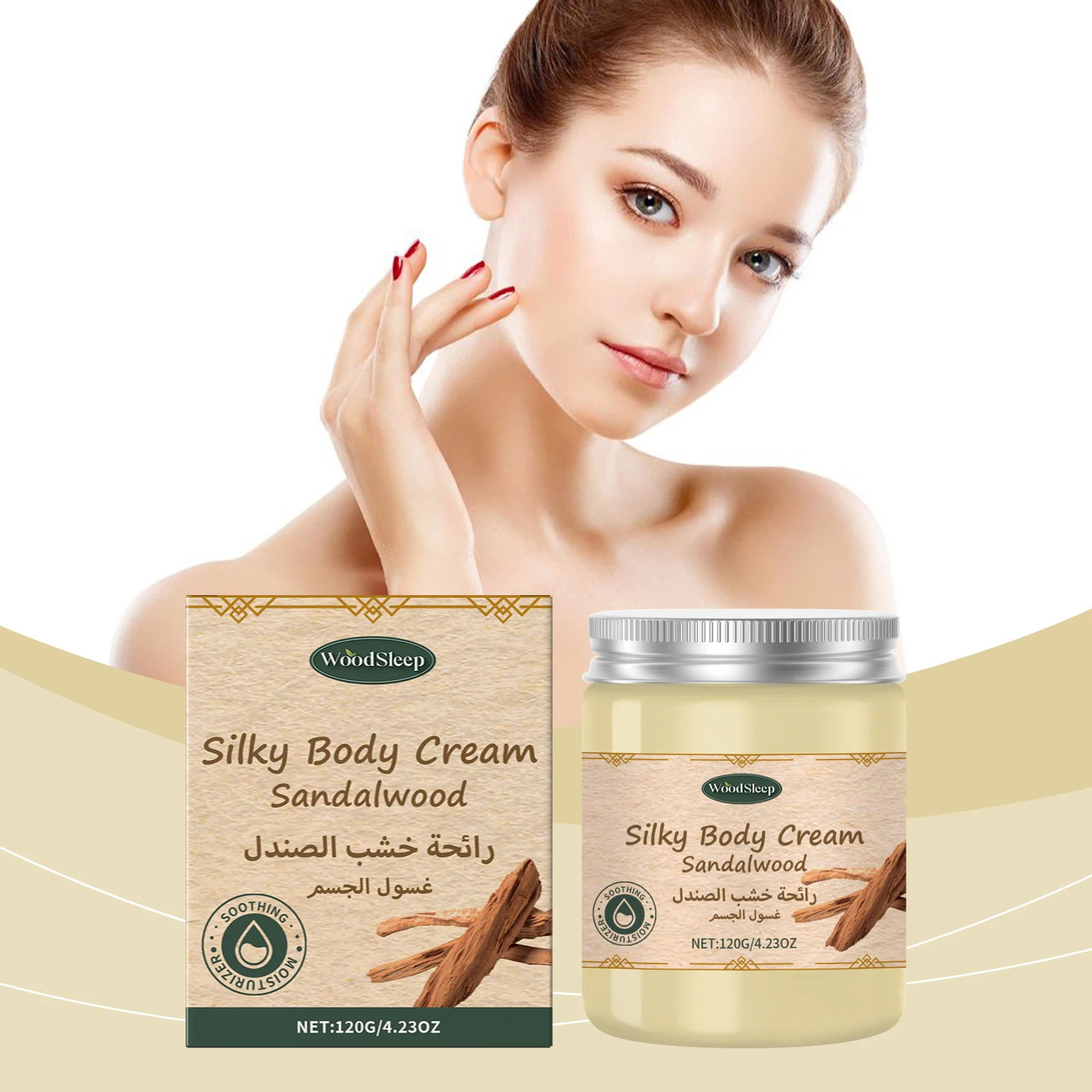 

WoodSleep Увлажняющий крем из сандалового дерева Экстракт сандалового дерева Увлажняющий Увлажняющий Мягкая кожа Освежающий Глубоко увлажняющий