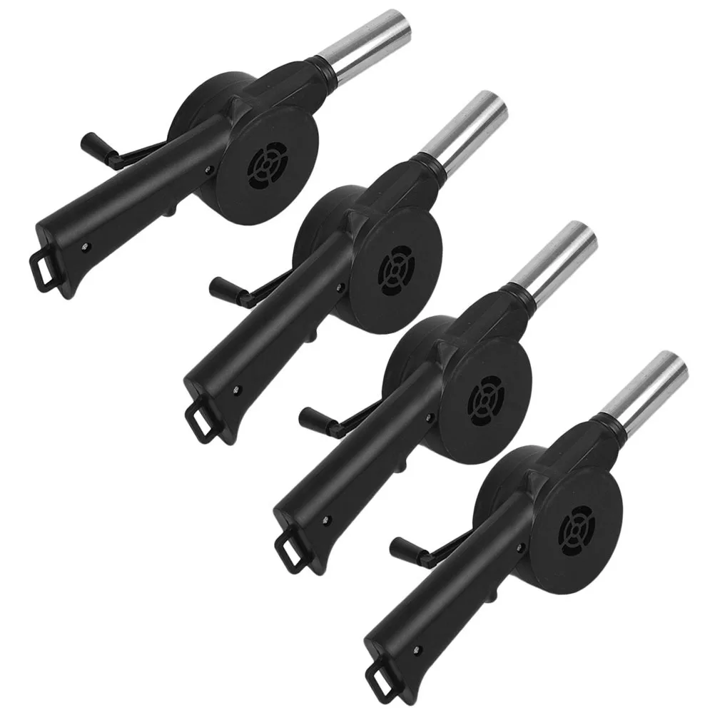 

4Pcs Hand Crank Barbecue Fan Fire Blower Outdoor Camping Portable Manual Fire Starter Tool Handheld Bbq Blower Fan
