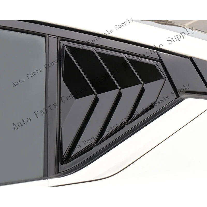 L+ For Nissan Altima 2019-2024 Bright black Rear Louver Side Vent Quarter Window 2p