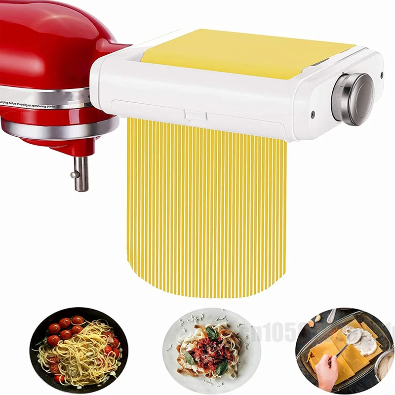 3 In1 Pasta Maker Attachment for Stand Mixers Durable Pasta Roller Spaghetti Noodles Making Fettuccine Cutters Tools