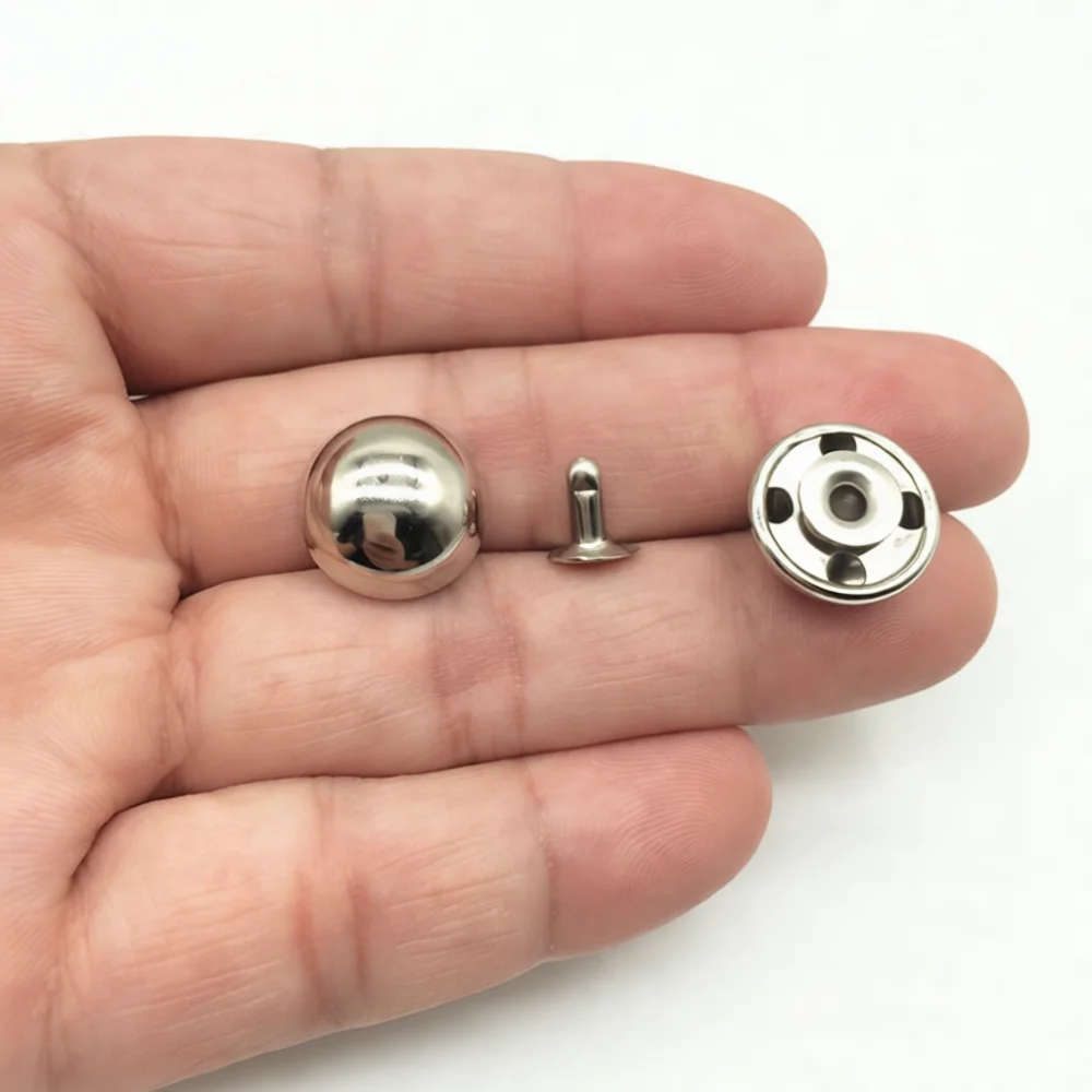 DIY Metal Dome Rivets Mushroom Studs For Apparel Shoes Bags Decorative Fasteners Automotive Interior Trim Modification Parts