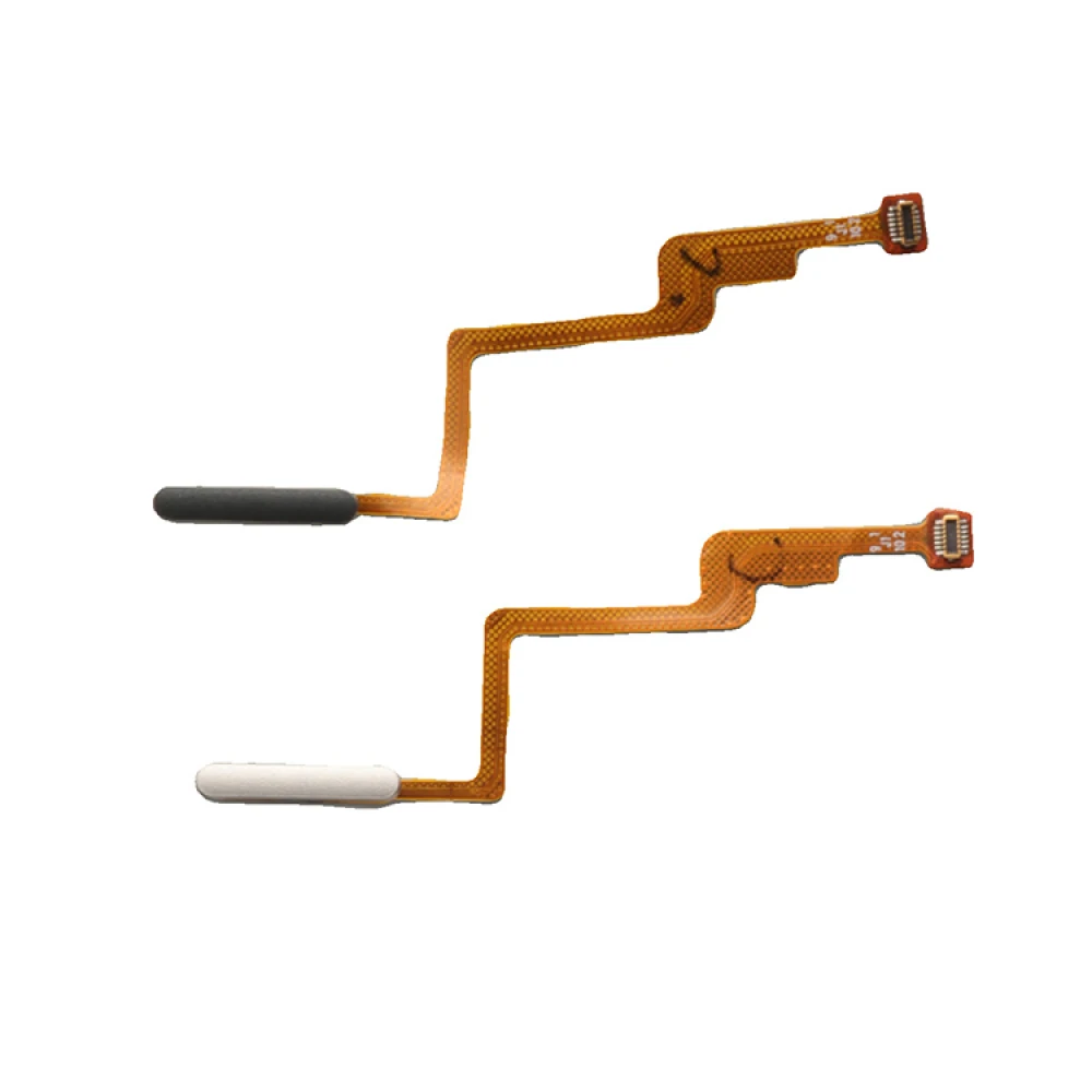 Chave lateral do celular com cabo plano para 11T, reparo de celular, peças de reposição, botão de alimentação, impressão digital, preto, prata, 1 pc