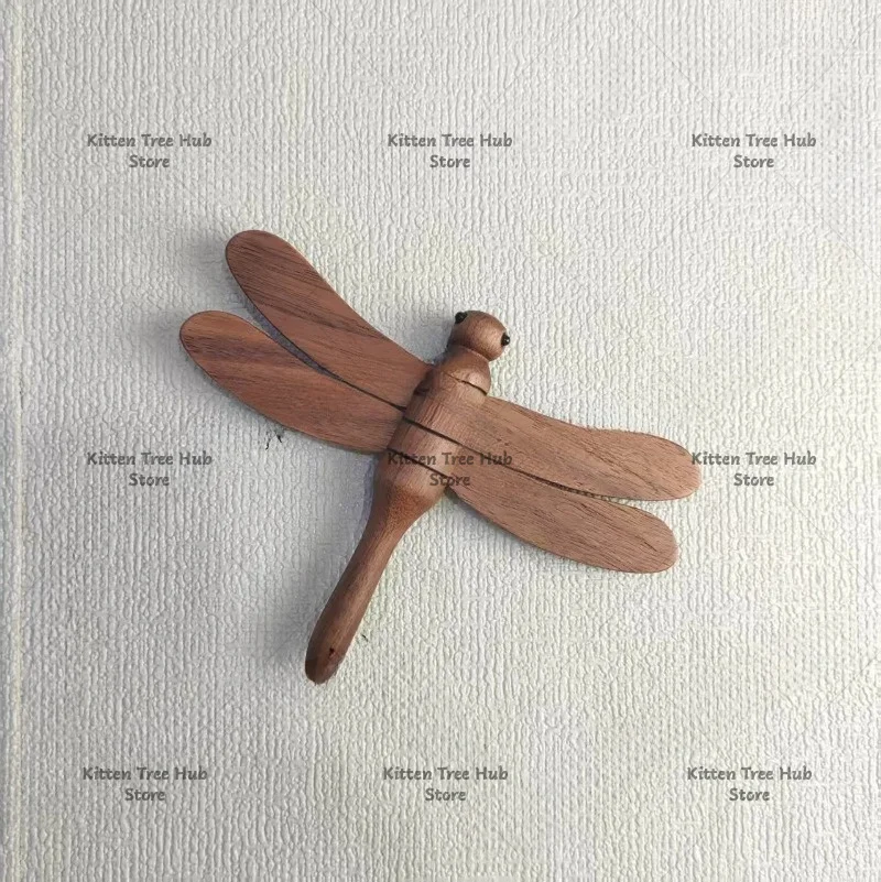 Natural wood cartoon insect wood chip pendant dragonfly creative decoration refrigerator sticker gift