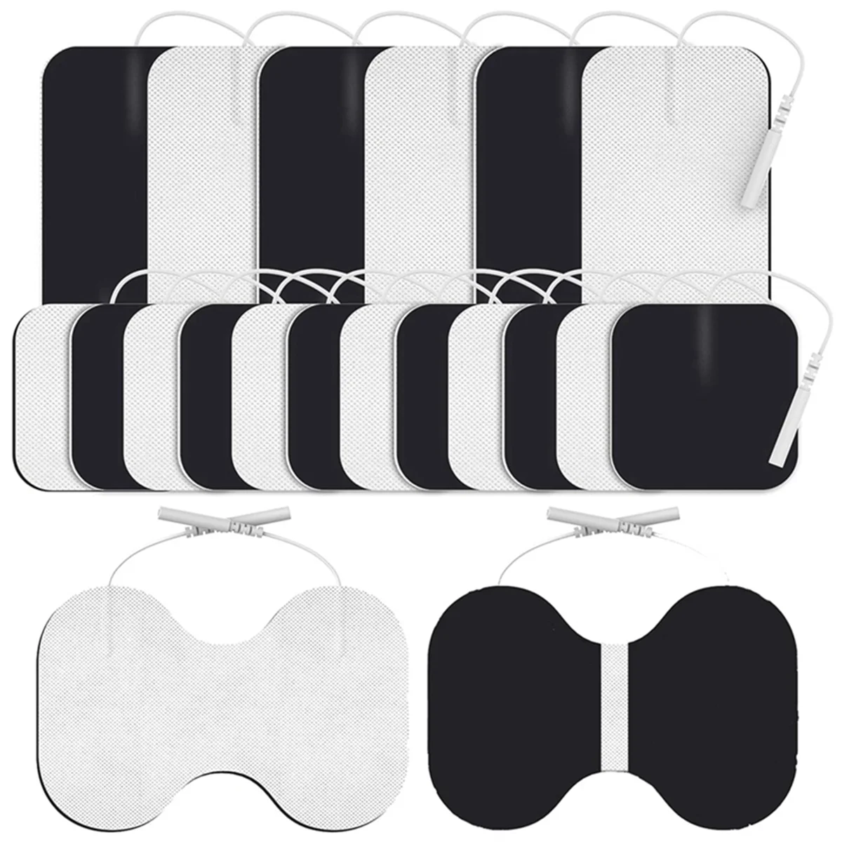 TENS Unit Electrode Pads - 20 PCS, Multiple Sizes, XL, Reusable & Latex-Free (2mm)