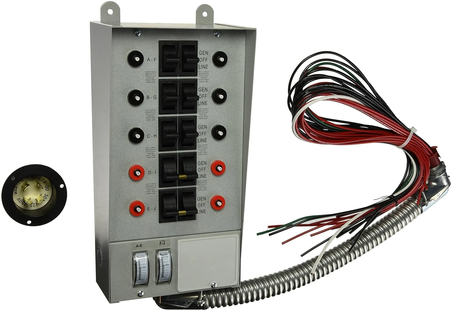 10-Circuit 30-Amp Indoor Generator Transfer Switch