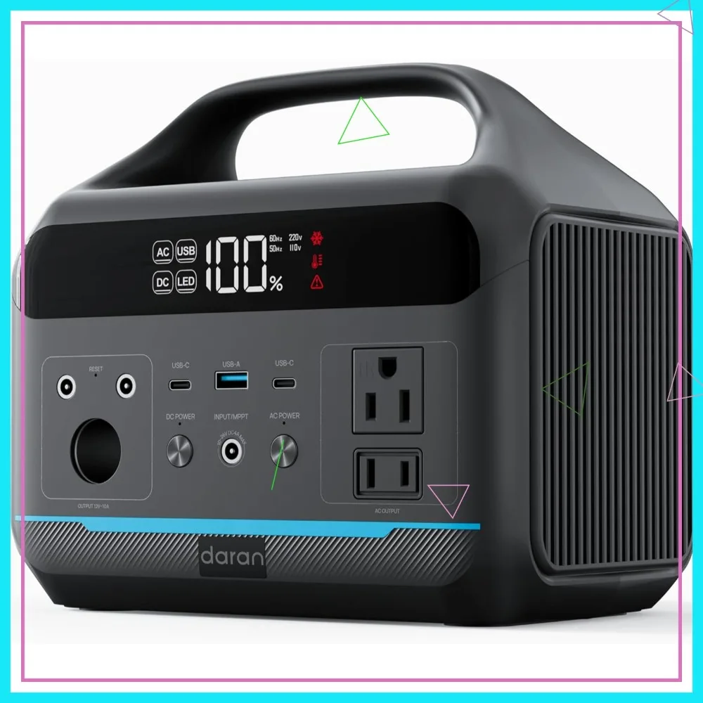 

600W Portable Power Station with 288Wh LiFePO4 Battery, AC/DC Outlets, Solar-Ready for Camping, RV, Home & Emergency Use