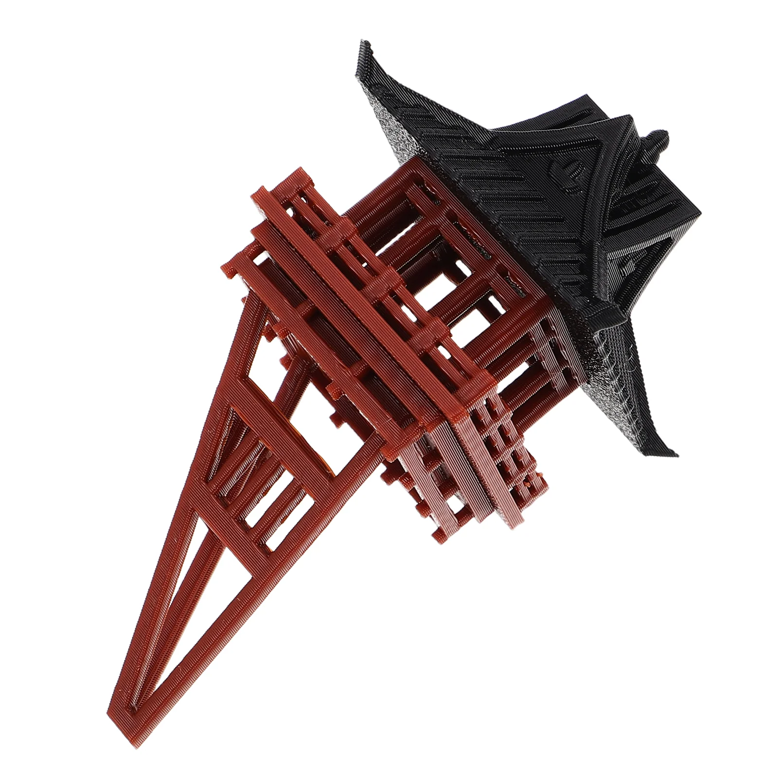 Miniature Pagoda Statue Chinese Architecture Model Suspended Treehouse Pavilion Zen Garden Decor Indoor Mini