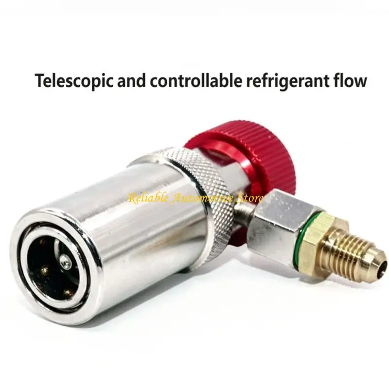 M68B Car Air Conditioning Fitting for R134A Systems Metal Quick Coupler Adapter Set with 1/4 SAE Threaded Port