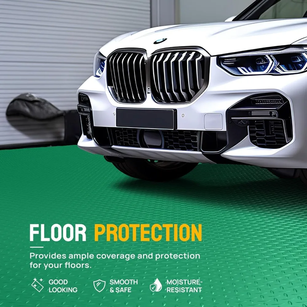 حصيرة أرضية جراج PVC ذات لوحة ماسية سميكة - 7.5 × 20 قدم، مثالية لوقوف السيارات وأرضيات المرآب #2