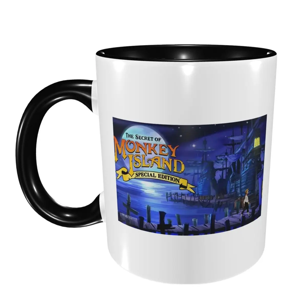 Monkey Island Mug Funny Ceramic Coffee Cups Tea Mugs Milk Cup Drinkware Gifts for Friends