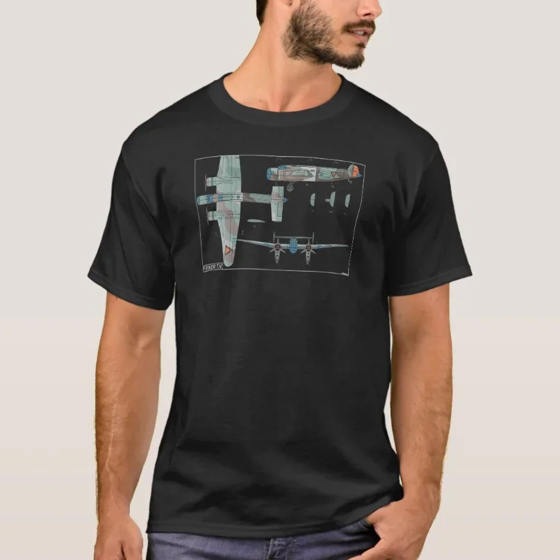 

WWII Netherlands Air Force Fokker T.V Bomber T-Shirt 100% Cotton O-Neck Short Sleeve Casual Mens T-shirt Size S-3XL