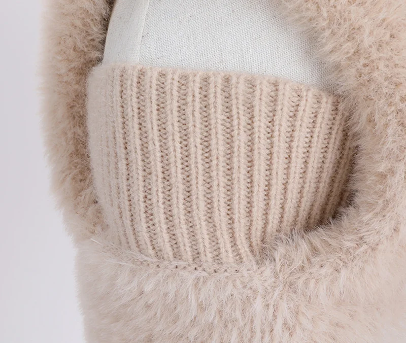 2025 Winter 1pc Neue kinder Balaclava Hut Plüsch Dicke Warme Neck Schal Spielen Im Freien Für Kaltes Wetter winter Warm Halten – Detail 5