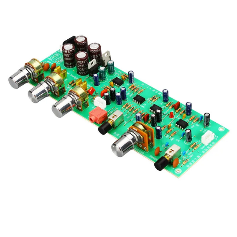 PREAMPLIFICADOR DE Audio JRC4558, placa de Control de tono de volumen, agudos de graves OP-AMP, preamplificador de 2,0 canales Hifi con volumen