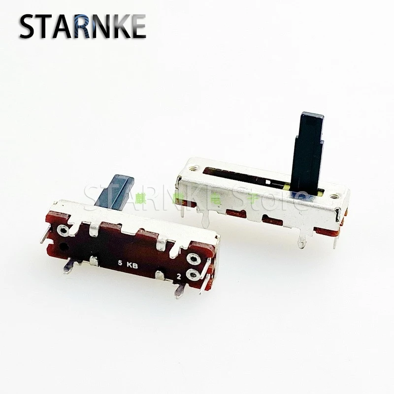 

3PCS 30mm Single Straight Slide Potentiometer B5K 15mm×4mm Push Handle 3cm Mixer Audio Volume Light Fader