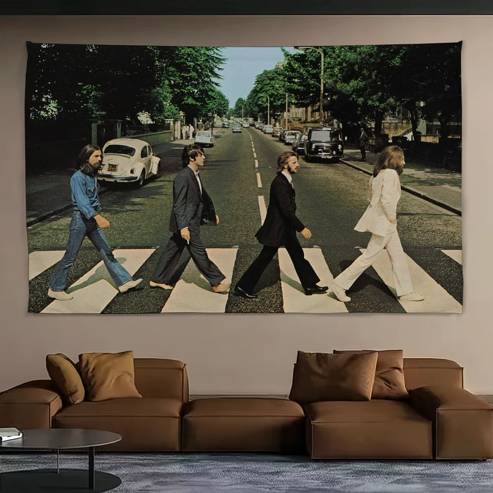 Band T-The B-BeatlesS Classic Cool Tapestry Background Hanging Cloth Bedroom Room Decor Aesthetic Tapestry Wall Party