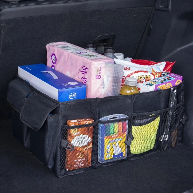 

﻿ Large Capacity Car Storage Box Trunk Organizer Eco-Friendly Durable Collapsible Cargo Storage bag Tool Auto Trucks Trunks