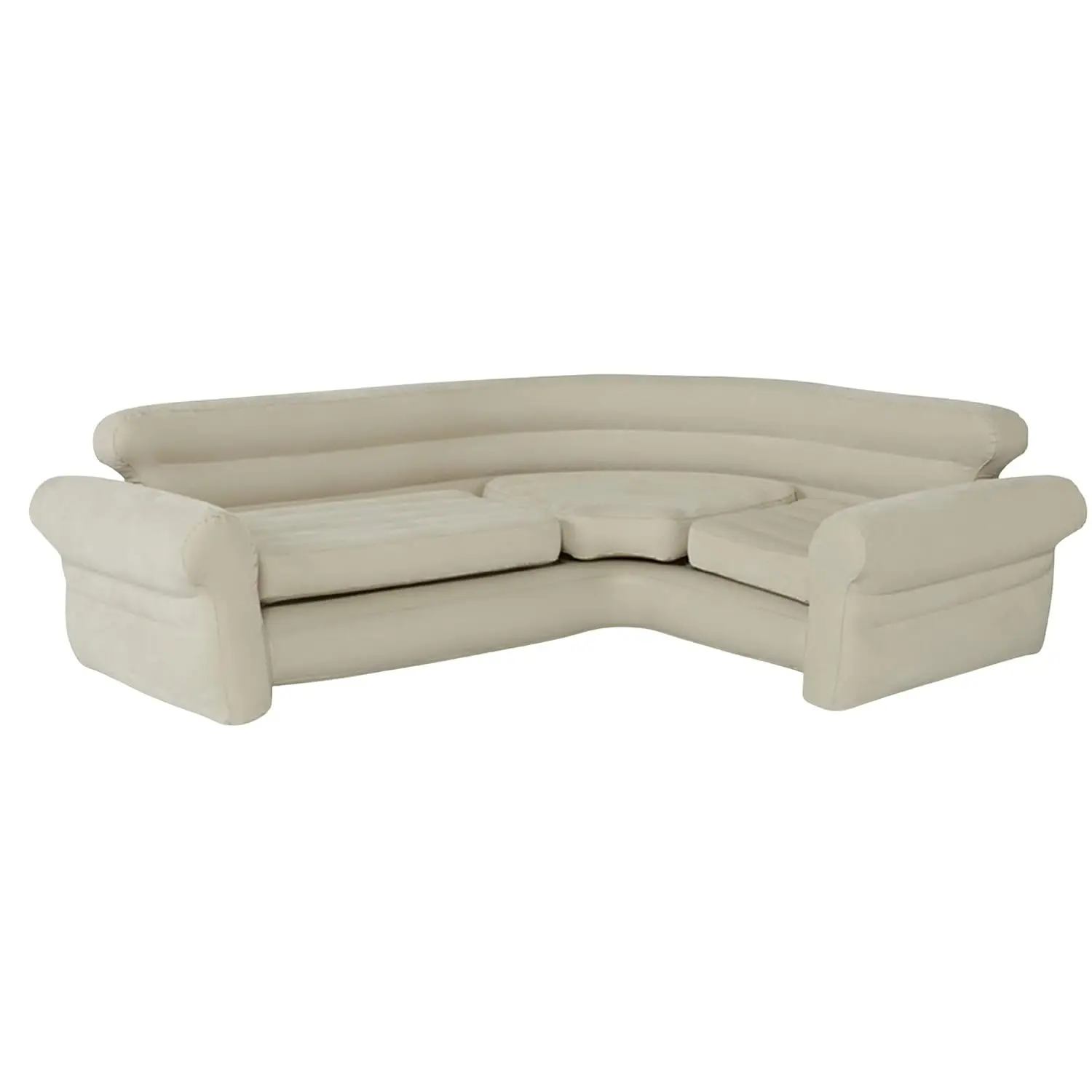 L-Shaped Inflatable Corner Sofa 4-Seater Deep Cushion Quick Easy Indoor Living Room Setup, Customized