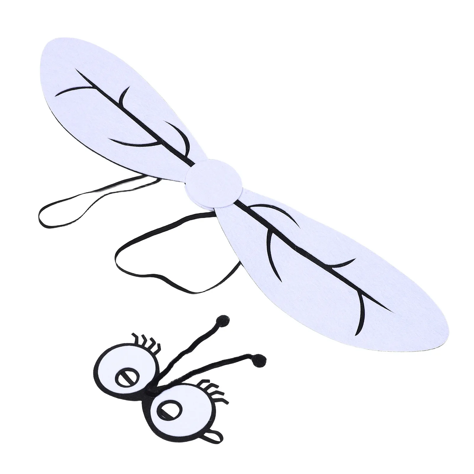 1 Juego de disfraces de animales para niños, conjunto de alas y máscara de mosquitos, accesorios de disfraz de fieltro para Halloween, escenarios y eventos escolares