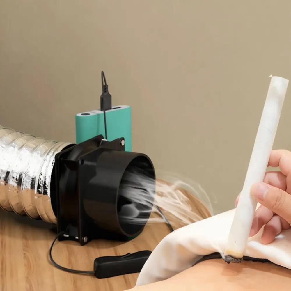 Mini USB Powered Air Ventilation Extractor Blower Moxibustion Smoke Exhaust Duct Fan For Home Desktop Usage Tool