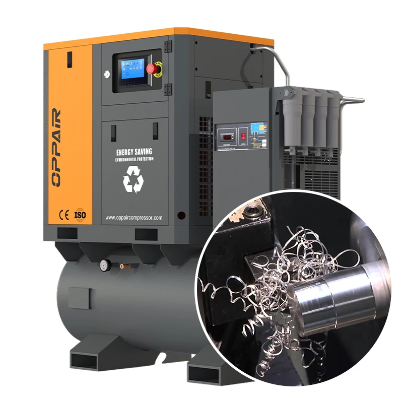 Silent Screw Air Compressor with Air Dryer and Air Tank from China with CE ISO HIgh Quality