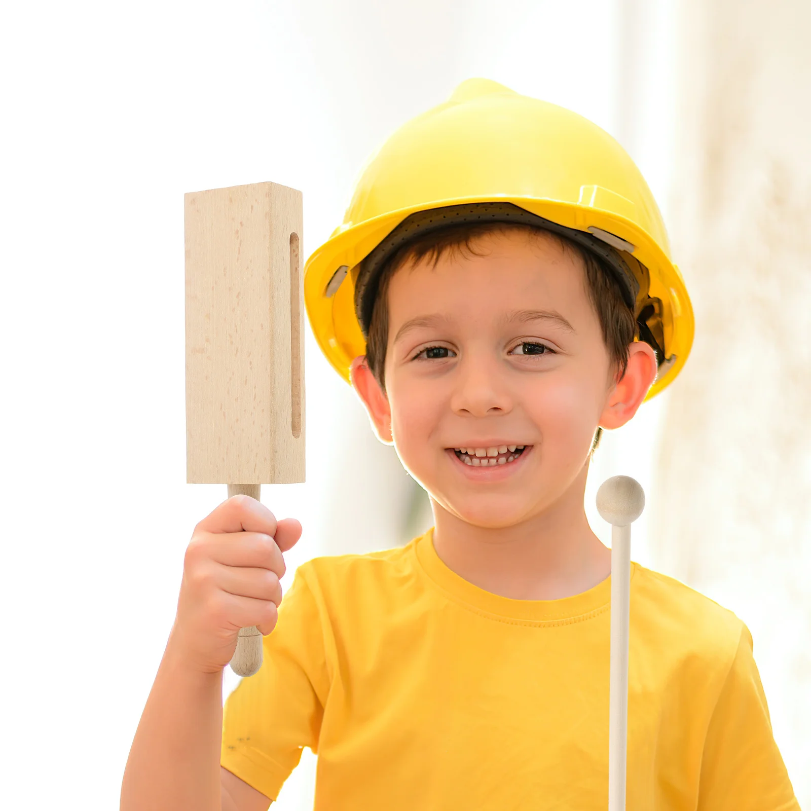 

1 Set Wood Rhythm Instrument Wooden Block Percussion Mallet Hand Playing Professional Music Performance Durable Crafted Adult