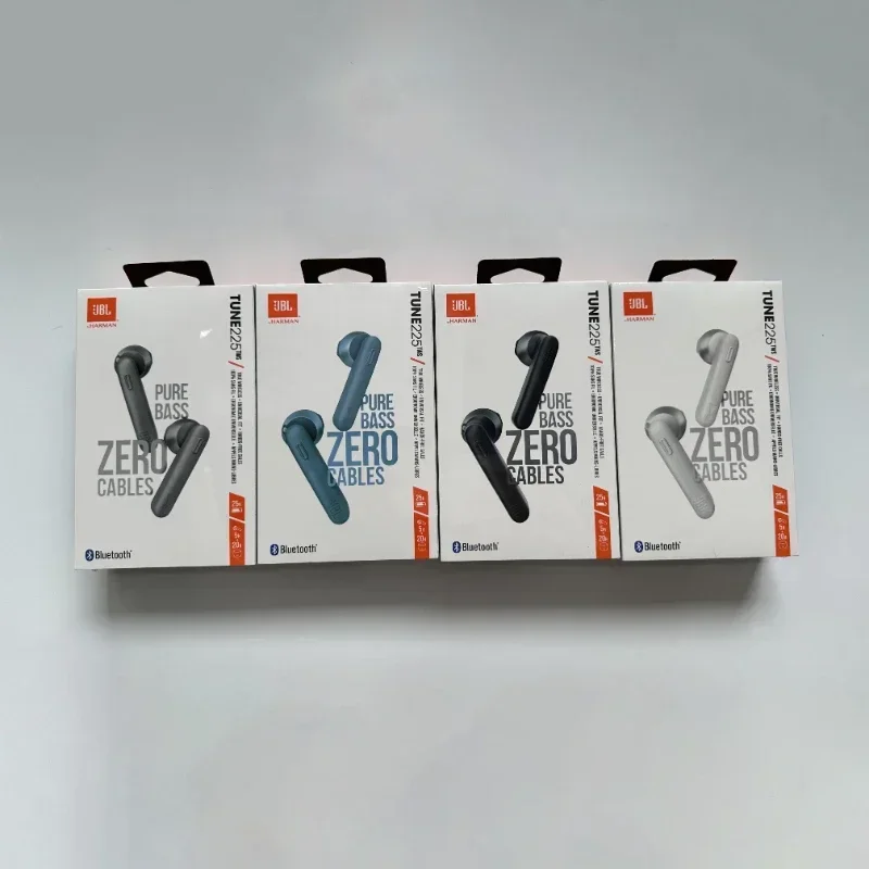 Original JBL Tune 225TWS True Wireless Bluetooth Earbud Headphones Stereo Earbuds Bass Sound Headset T225 TWS with Free cover