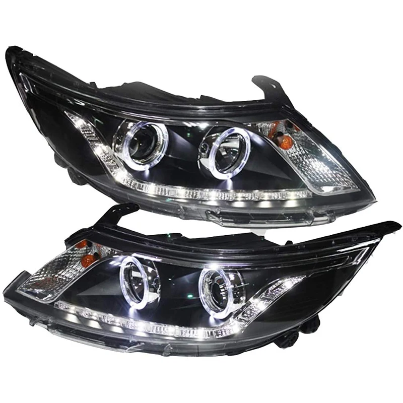 

For KIA RIO K2 LED Head Lamps Angel Eyes LD 2009 To 2013 Year