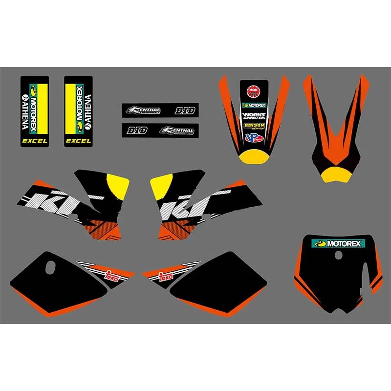 Bull rb logo Black &Orange NEW GRAPHICS DECALS FOR KTM50 KTM50 SX 50CC 2002 2003 2004 2005 2006. 2007 2008