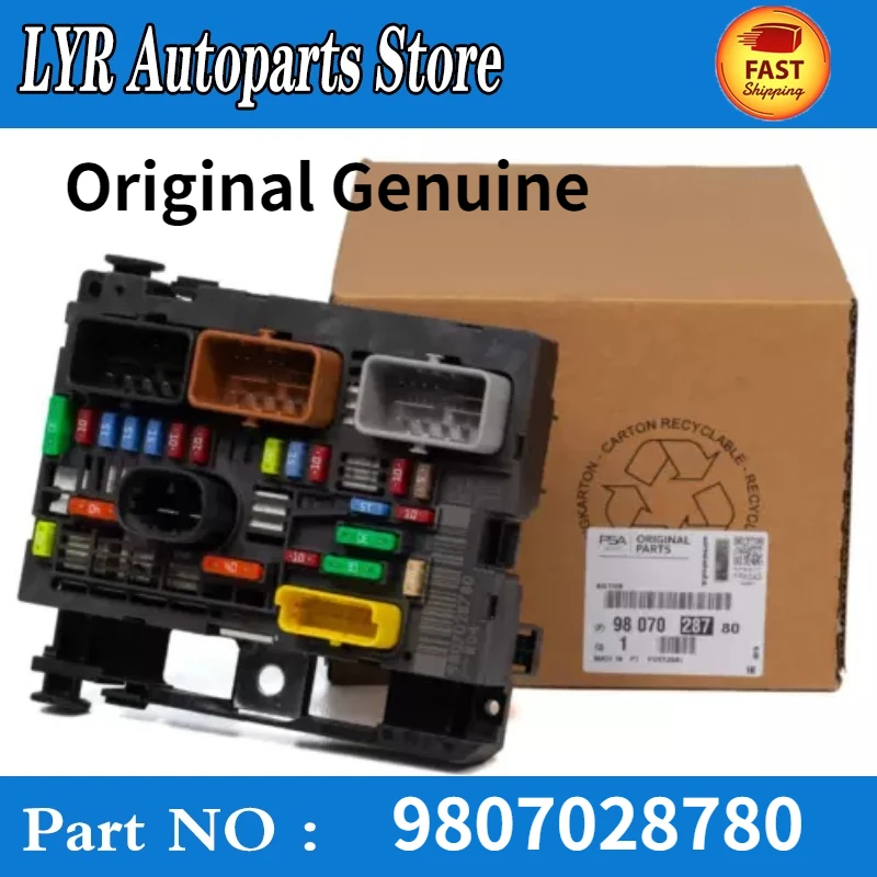 Original Genuine R03 R04 R05 R20 L04 Fuse Box BSM 9807028780 For Peugeot 307 308 607 807 Partner Expert Mk3 Citroen C4 Berlingo