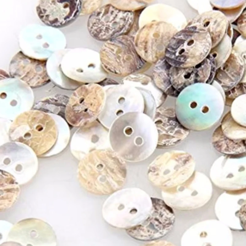 100/200 pezzi 8mm bottoni rotondi in madreperla per cucire, Scrapbooking, abbellimenti, artigianato 7 nk54