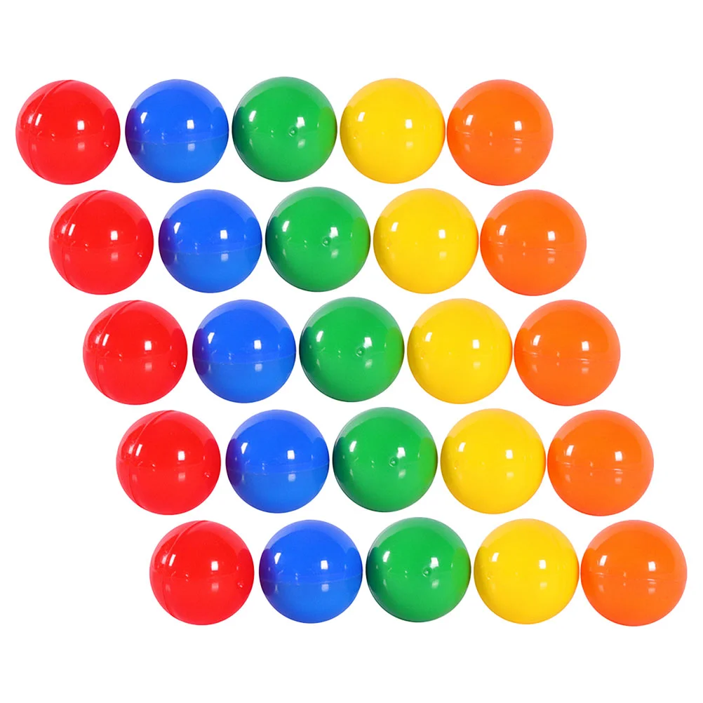 50 Pcs Lottery Ball Picking Balls Sphere Game Colored Seamless Plastic Raffle Props Parent-child