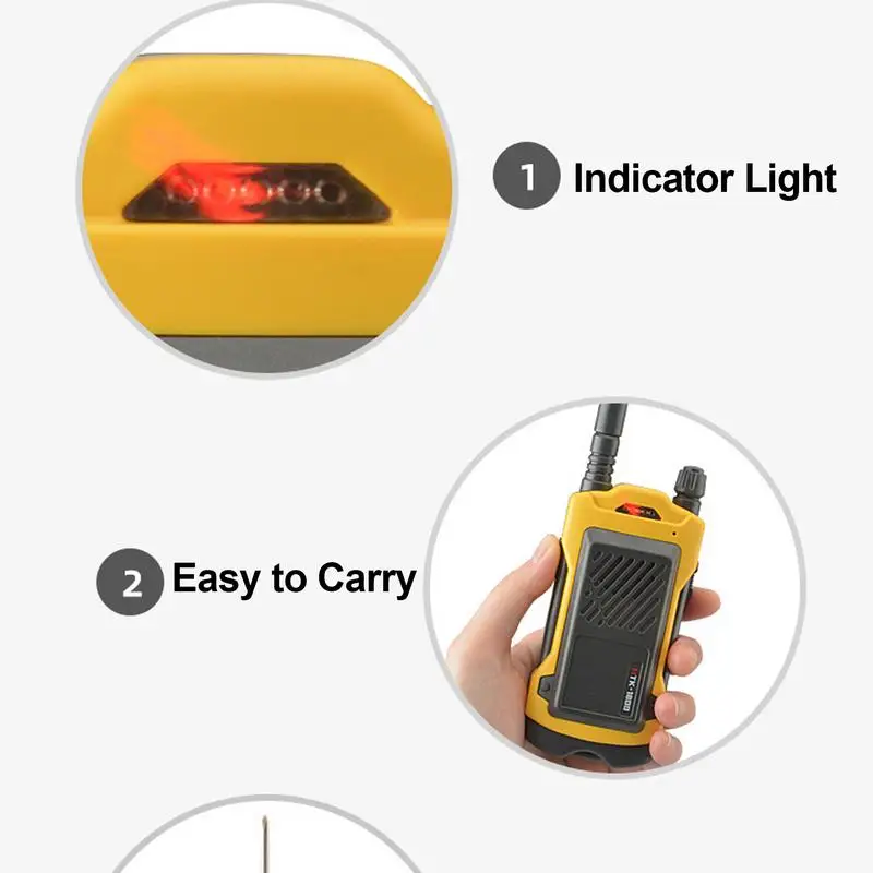 Walkie-talkie de 2 piezas para niños, Radio de dos vías, 200 metros de alcance, portátil