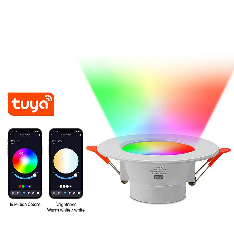 Smart LED Downlight 10W RGB Recessed Ceiling Lamp Dimmable Color Changing Bluetooth APP Control Group Control Timing HomeKit