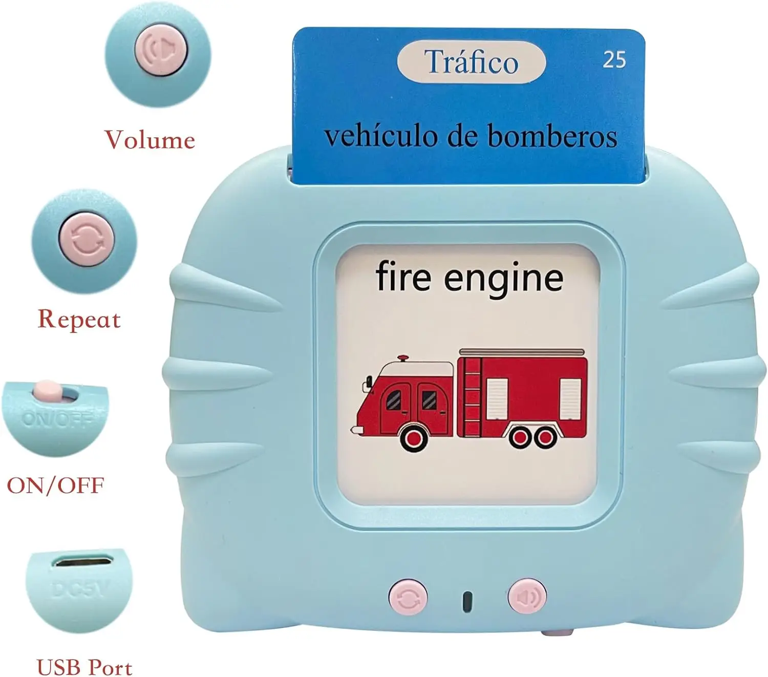 بطاقات فلاش الإنجليزية الإسبانية ثنائية اللغة للأطفال والأطفال الصغار، 255 بطاقة - 510 جوانب تعلم أصوات حروف المفردات الإسبانية، تمتد