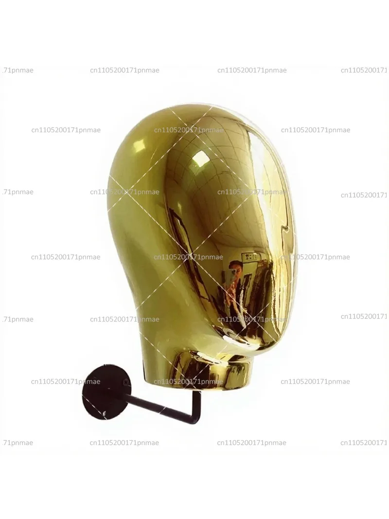 Metal Vintage Wall Mounted Hat Rack Mannequin Head Holder for Hats Wigs Display Storage