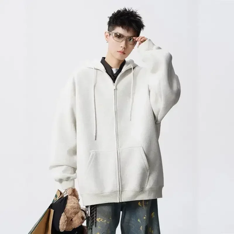 フード付きスウェットシャツジャケット、英語の文字プリントと目元に十字架、男性と女性のためのミニマリストフード付きスウェットシャツ